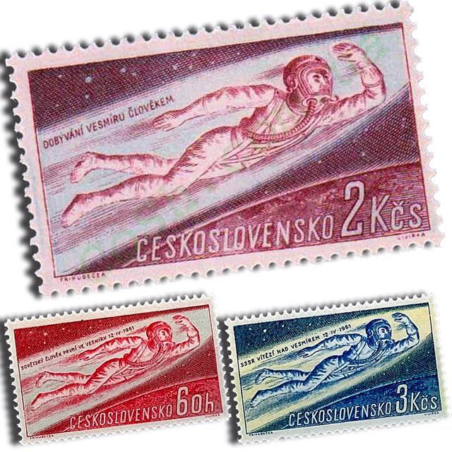 Гагарин на почтовых марках